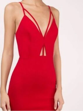 Tobi Red Strappy Bodycon Dress